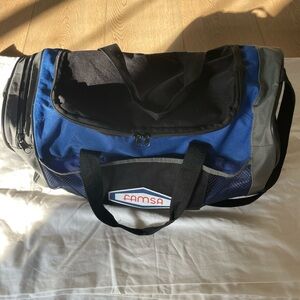 Blue and Black Men's Duffel Bag